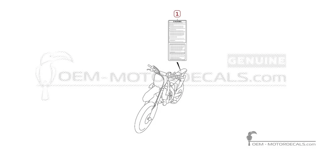 Autocollants pour Étiquettes d'avertissement • Suzuki Autocollants OEM