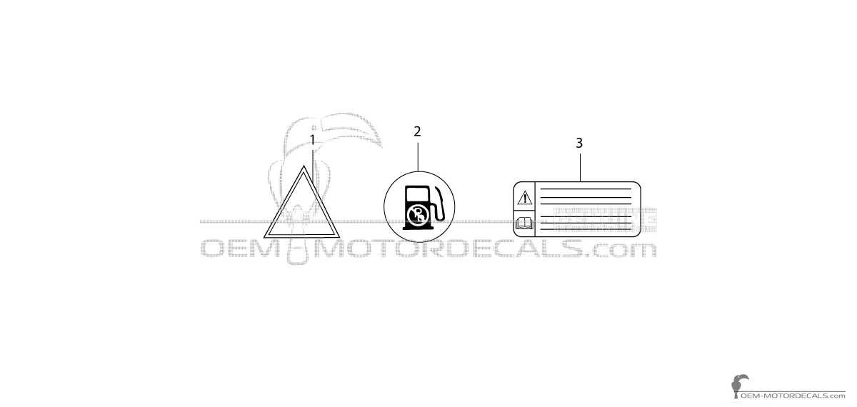 Stickers voor Yamaha XT66oZ Tenere - Voorzichtigheid labels • Yamaha OEM Stickers