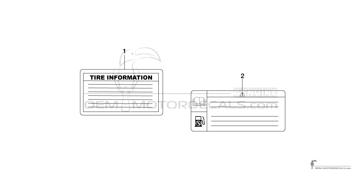 Stickers voor Yamaha FZ1S FAZER - Voorzichtigheid labels • Yamaha OEM Stickers