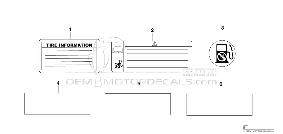 Decals for Yamaha FZ6N - Caution labels • Yamaha OEM Decals