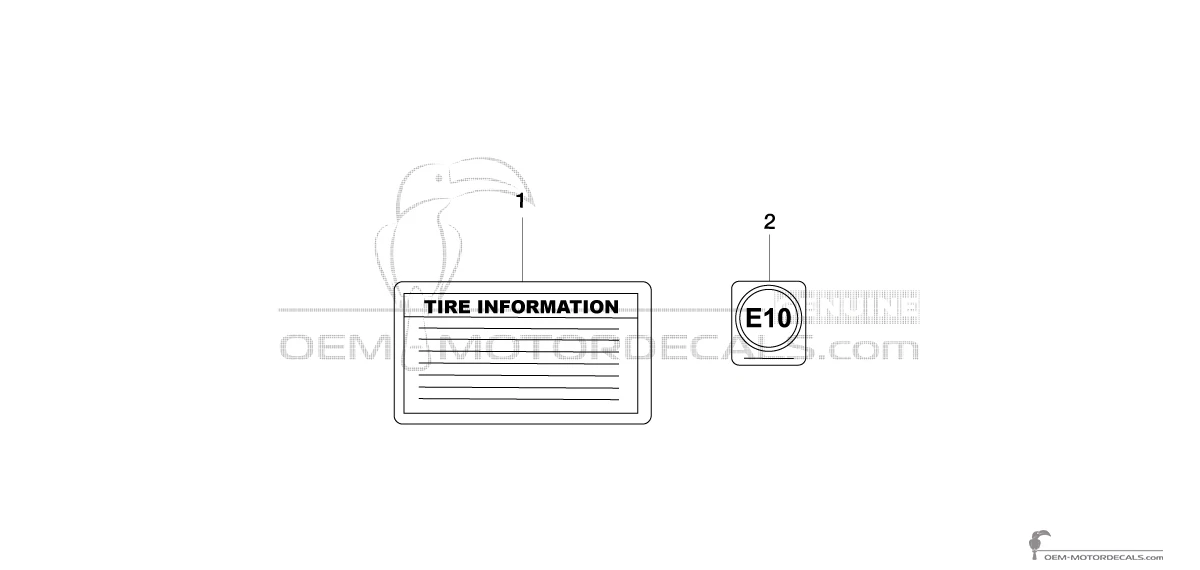 Stickers voor Yamaha TRACER 700 - Voorzichtigheid labels • Yamaha OEM Stickers