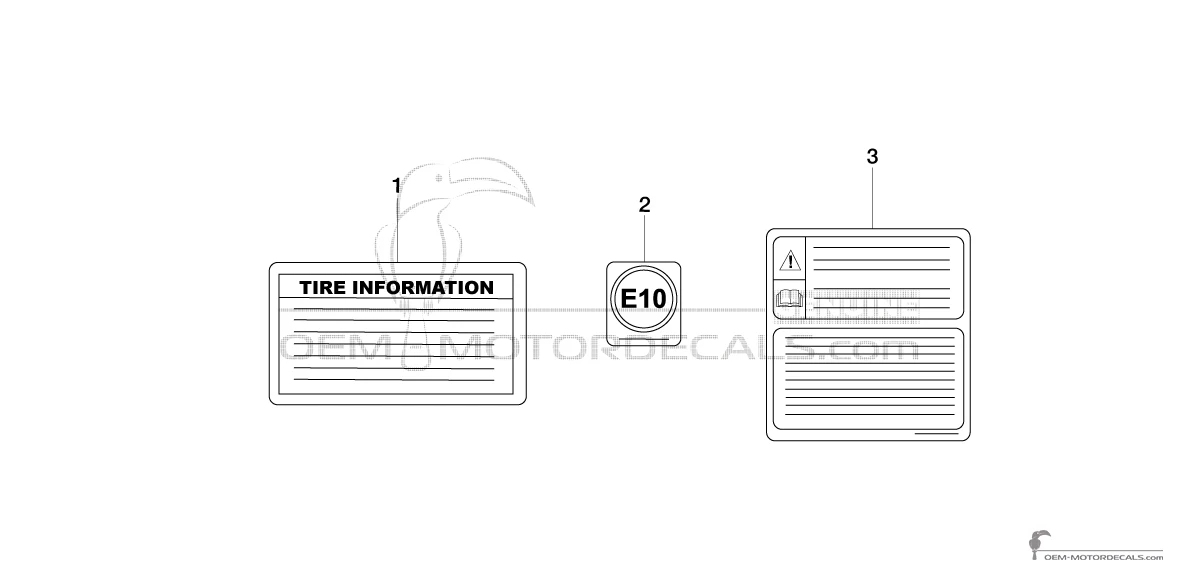 Adesivi per Yamaha TRACER 700 - Etichette di avvertenza • Yamaha Adesivi OEM