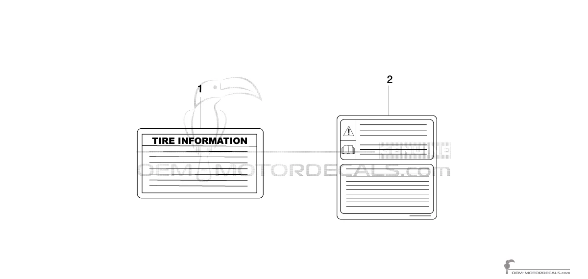 Decals for Yamaha MT07 - Caution labels • Yamaha OEM Decals
