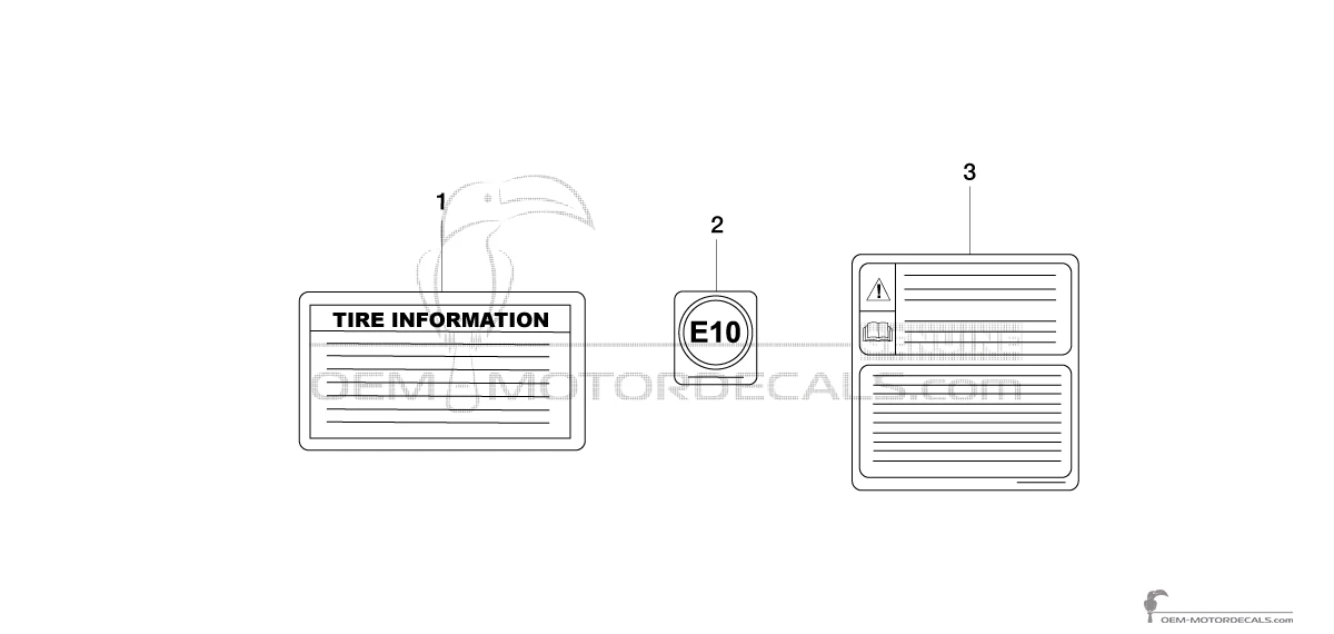 Decals for Yamaha MT07 - Caution labels • Yamaha OEM Decals