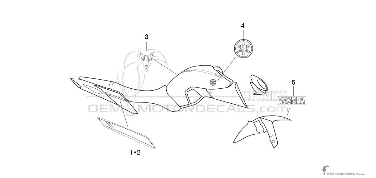 Naklejki do Yamaha MT09 2017 - Niebieski • Yamaha Naklejki OEM