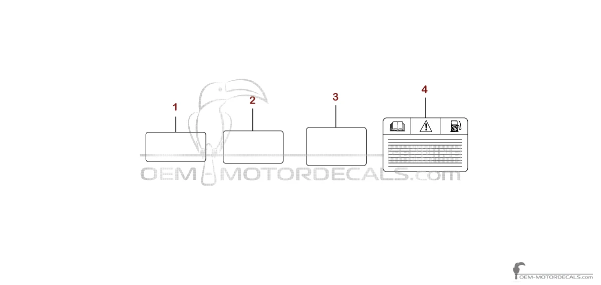 Naklejki do Yamaha MT-125 2023 - Etykiety ostrzegawcze • Yamaha Naklejki OEM