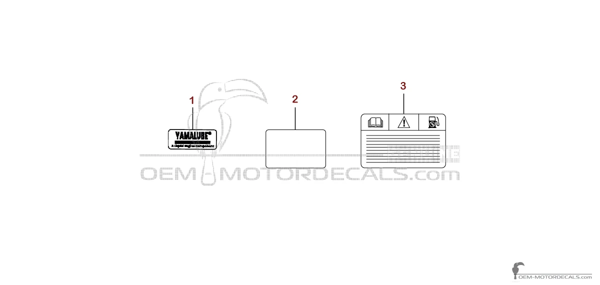 Decals for Yamaha MT-125 2025 - Caution labels • Yamaha OEM Decals