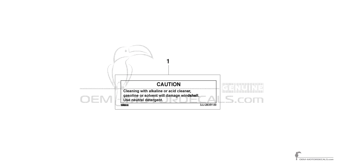 Pegatinas para Yamaha TDM850 - Etiquetas de precaución • Yamaha Pegatinas OEM
