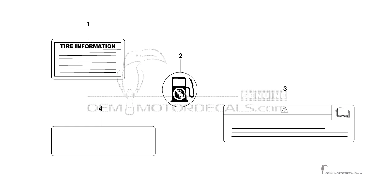 Decals for Yamaha TDM900 - Caution labels • Yamaha OEM Decals