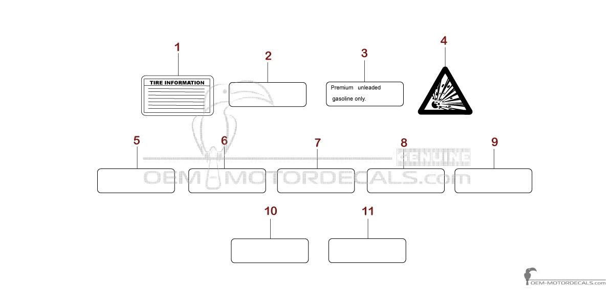 Pegatinas para Yamaha WR250F 2010 - Pegatinas Opcionales • Yamaha Pegatinas OEM