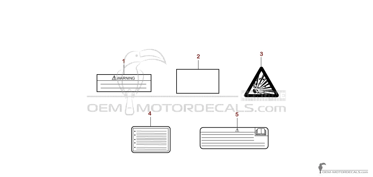 Decals for Yamaha WR250R 2008 - Caution labels • Yamaha OEM Decals