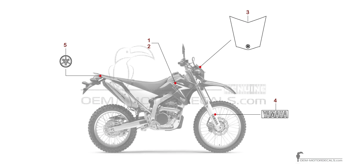 Aufkleber für Yamaha WR250R 2011 - Blau • Yamaha OEM-Aufkleber