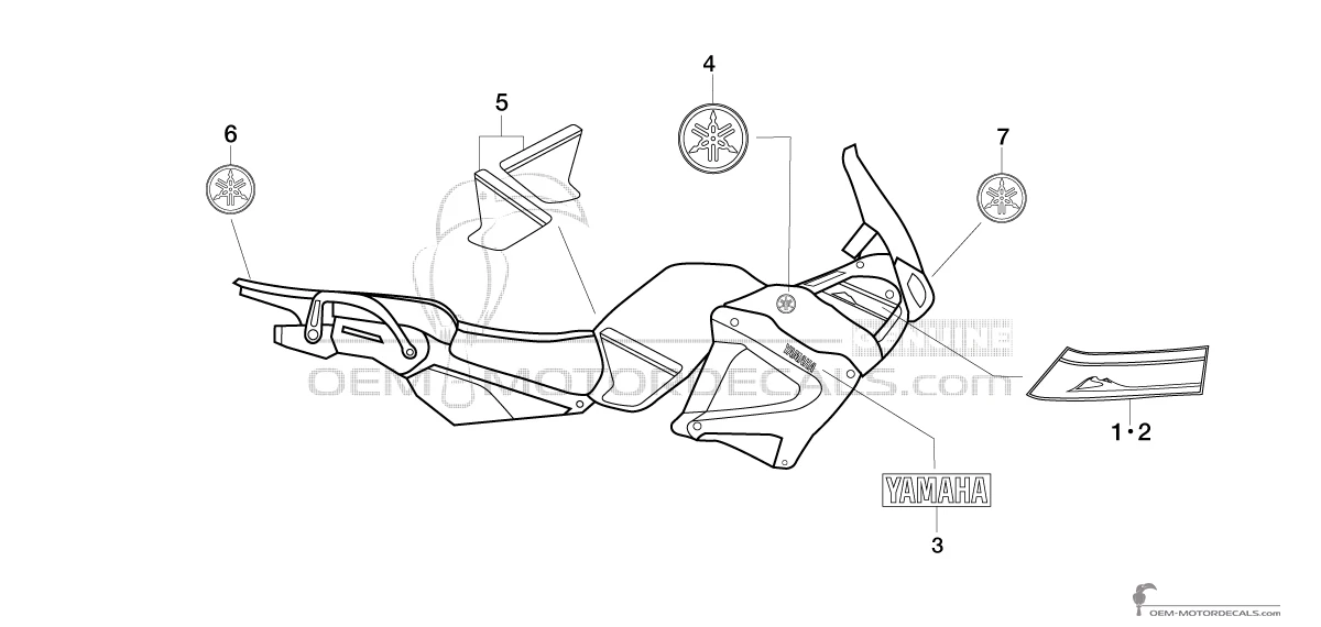 Naklejki do Yamaha XT1200Z SUPER TENERE 2013 - Biały • Yamaha Naklejki OEM