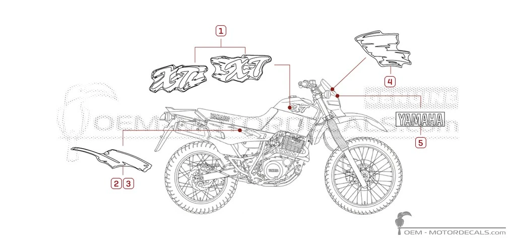 Adesivi per Yamaha XT600 1991 • Yamaha Adesivi OEM