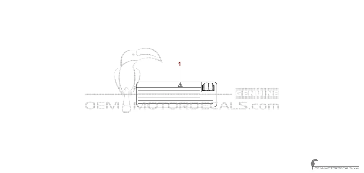 Decals for Yamaha YBR125 2017 - Caution labels • Yamaha OEM Decals