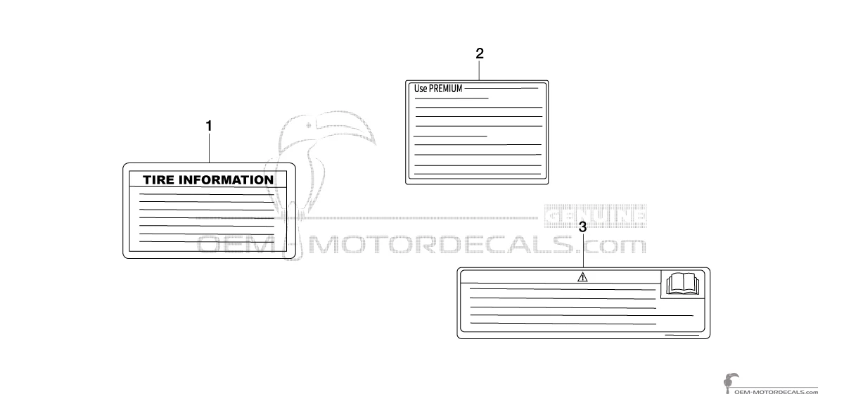 Decals for Yamaha YZF R1 - Caution labels • Yamaha OEM Decals