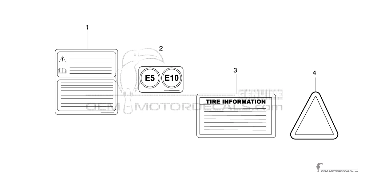 Decals for Yamaha YZF R1M - Caution labels • Yamaha OEM Decals