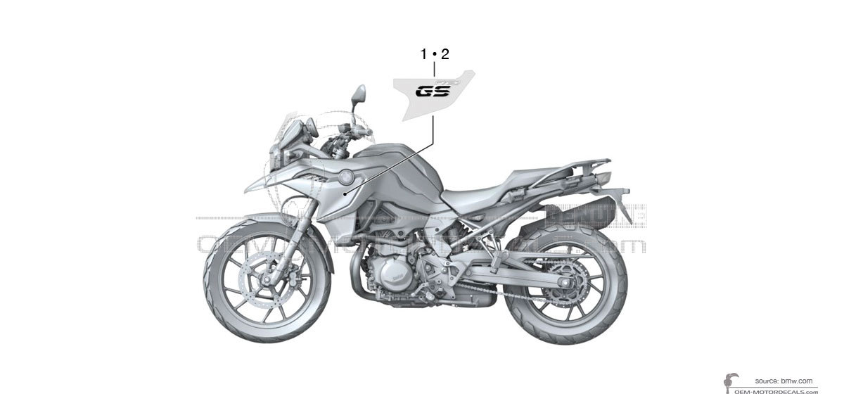 Pegatinas para BMW F750GS 2018 - Amarillo • BMW Pegatinas OEM