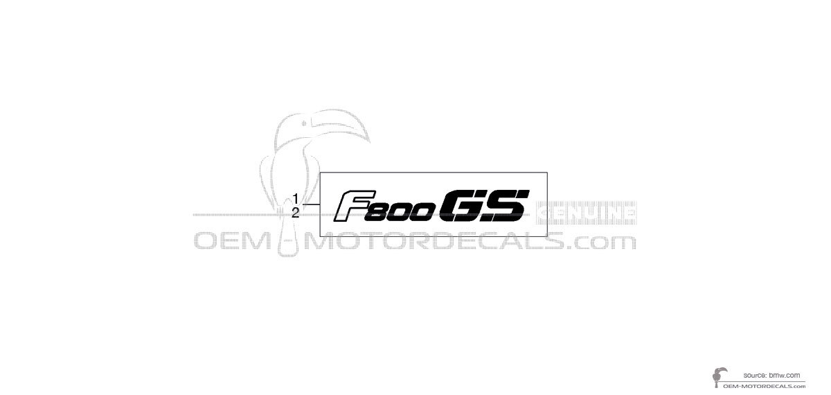 Autocollants pour BMW F800GS 2007 - Argent • BMW Autocollants OEM