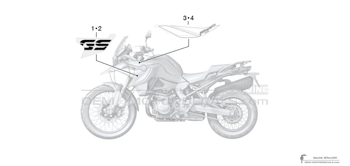 Decals for BMW F850GS 2021 - Blue • BMW OEM Decals