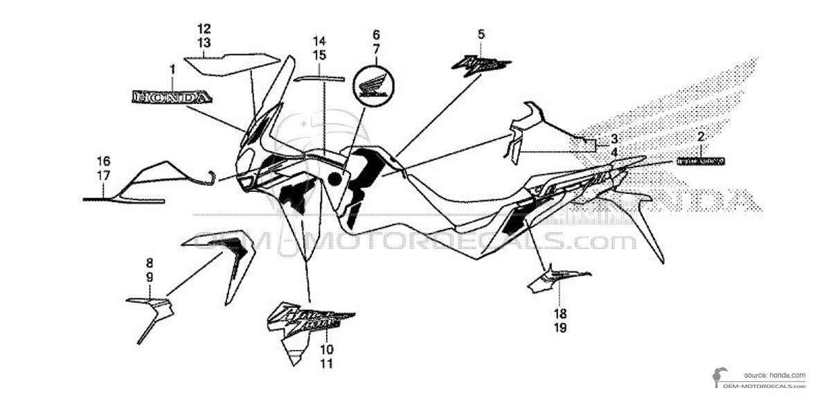 Stickers voor Honda CRF1100 AFRICA TWIN ADVENTURE SPORTS 2020 - Wit • Honda OEM Stickers Stickers voor Honda CRF1100 AFRICA TWIN ADVENTURE SPORTS 2020 - Wit • Honda OEM Stickers
