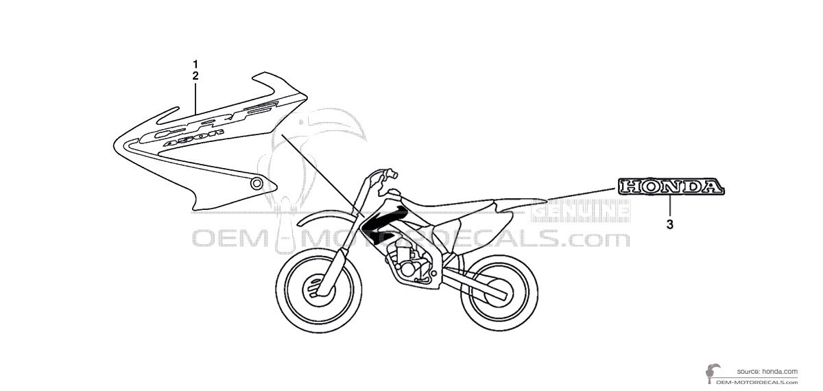 Naklejki do Honda CRF450R 2003 - Czerwony • Honda Naklejki OEM Naklejki do Honda CRF450R 2003 - Czerwony • Honda Naklejki OEM