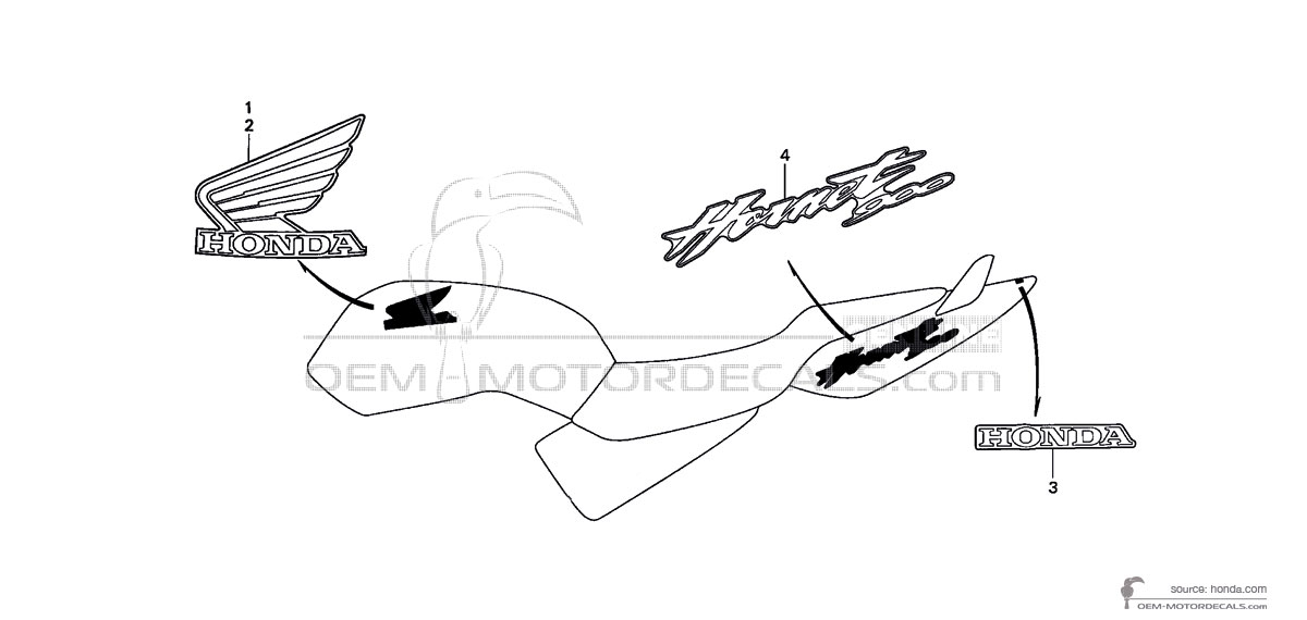 Autocollants pour Honda CB900F HORNET 2005 - Argent • Honda Autocollants OEM Autocollants pour Honda CB900F HORNET 2005 - Argent • Honda Autocollants OEM