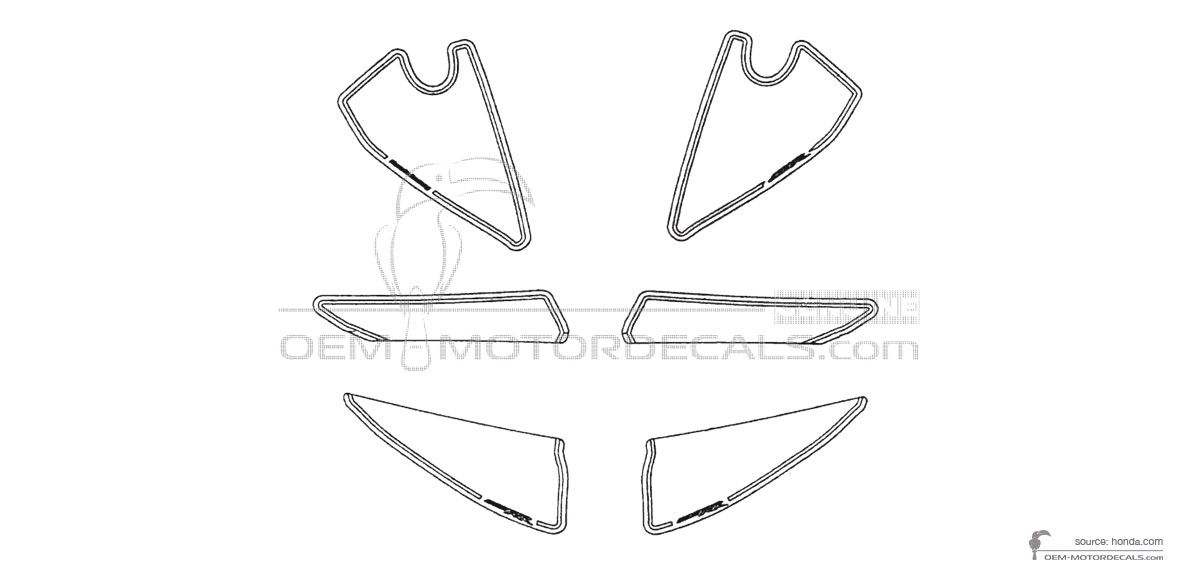 Autocollants pour Honda CBR600RR Racing • Honda Autocollants OEM