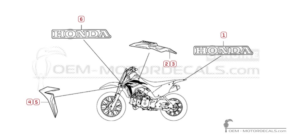 Pegatinas para Honda CRF110 2019 • Honda Pegatinas OEM Pegatinas para Honda CRF110 2019 • Honda Pegatinas OEM
