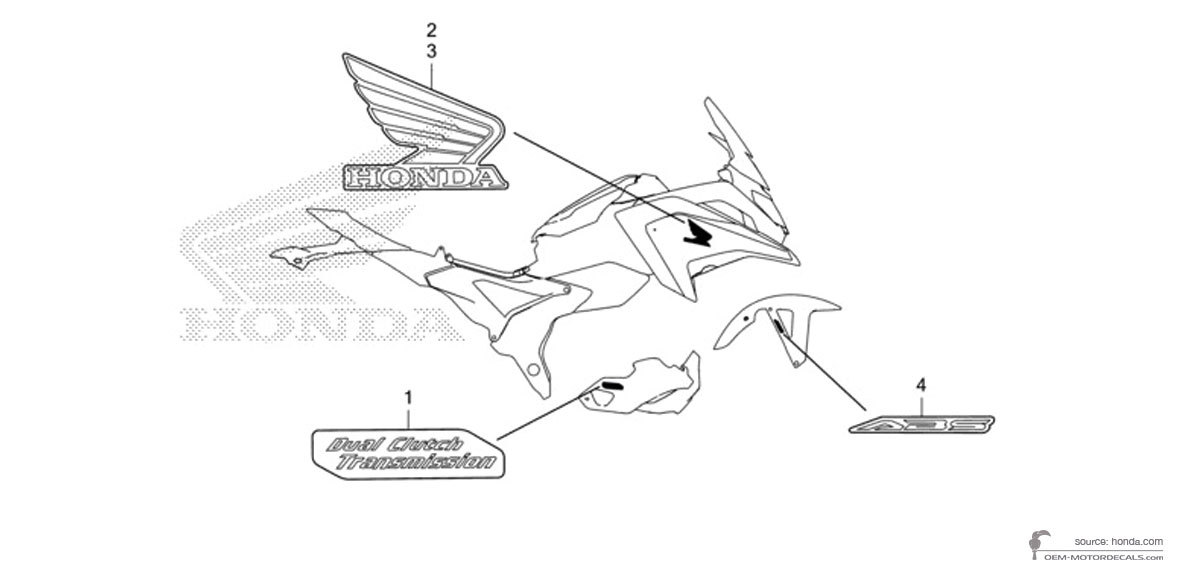 Naklejki do Honda NC750X 2021 - Biały • Honda Naklejki OEM Naklejki do Honda NC750X 2021 - Biały • Honda Naklejki OEM