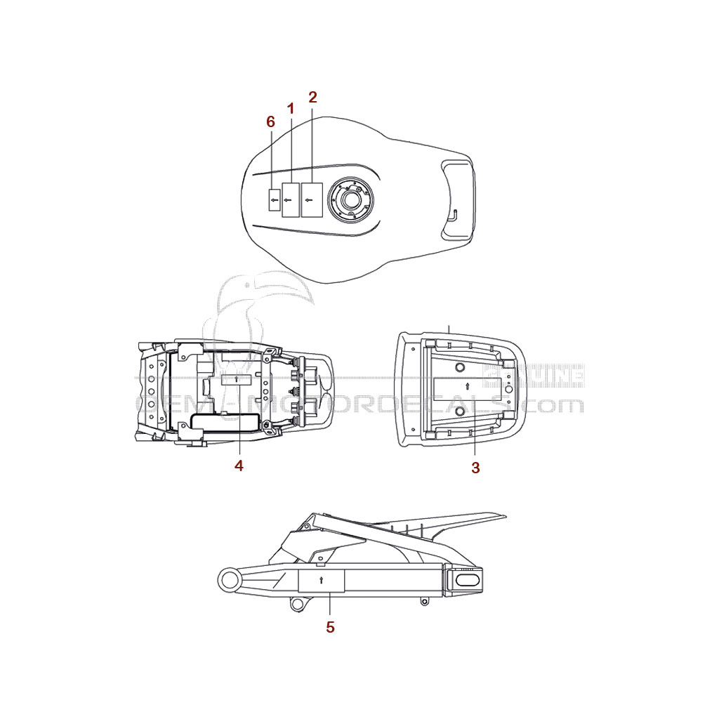 Stickers voor Kawasaki ZX9R - Voorzichtigheid labels • Kawasaki OEM Stickers