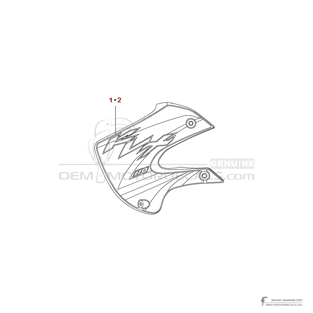 Autocollants pour Kawasaki KLX110 2002 - Vert • Kawasaki Autocollants OEM