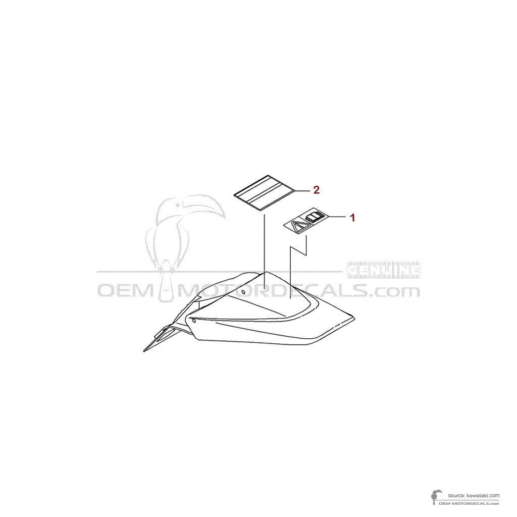 Aufkleber für Kawasaki KLX110 2008 - Vorsichtsetiketten • Kawasaki OEM-Aufkleber