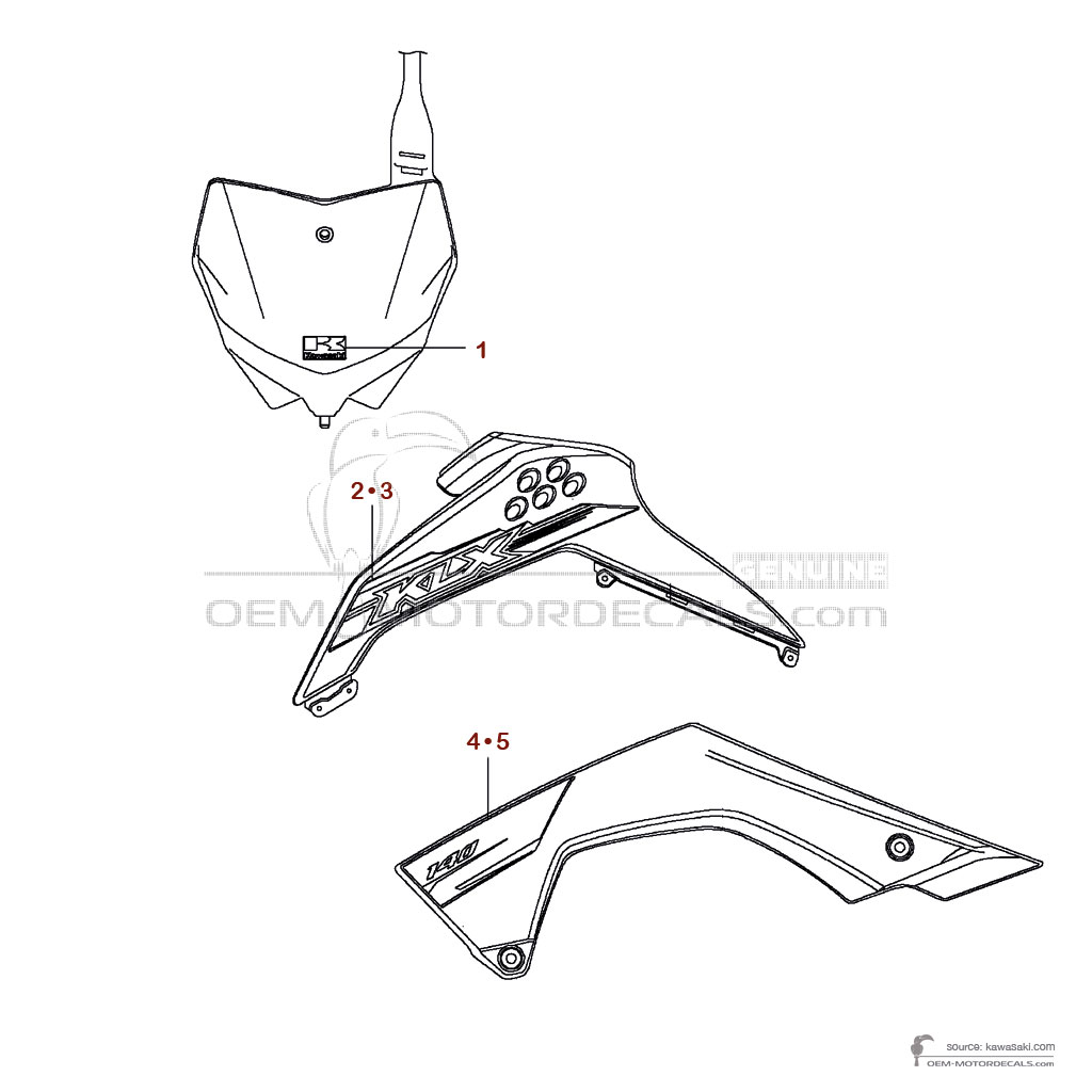 Aufkleber für Kawasaki KLX140 2015 - Grün • Kawasaki OEM-Aufkleber Aufkleber für Kawasaki KLX140 2015 - Grün • Kawasaki OEM-Aufkleber