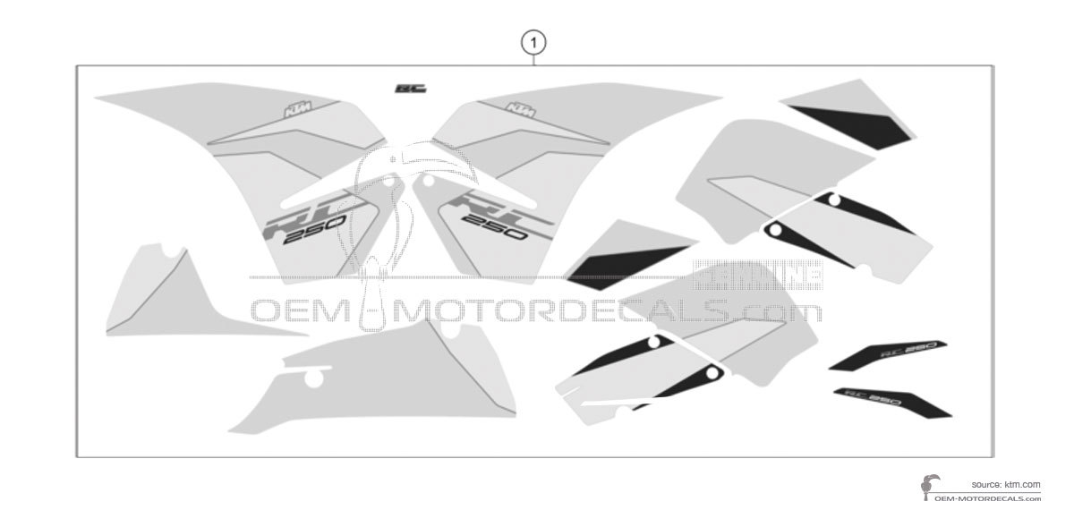 Pegatinas para KTM RC250 2017 - Naranja • KTM Pegatinas OEM Pegatinas para KTM RC250 2017 - Naranja • KTM Pegatinas OEM