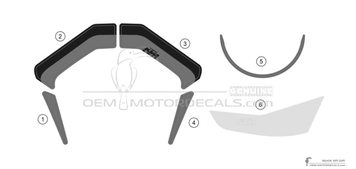 Autocollants pour KTM RC390 2022 - Bleu • KTM Autocollants OEM