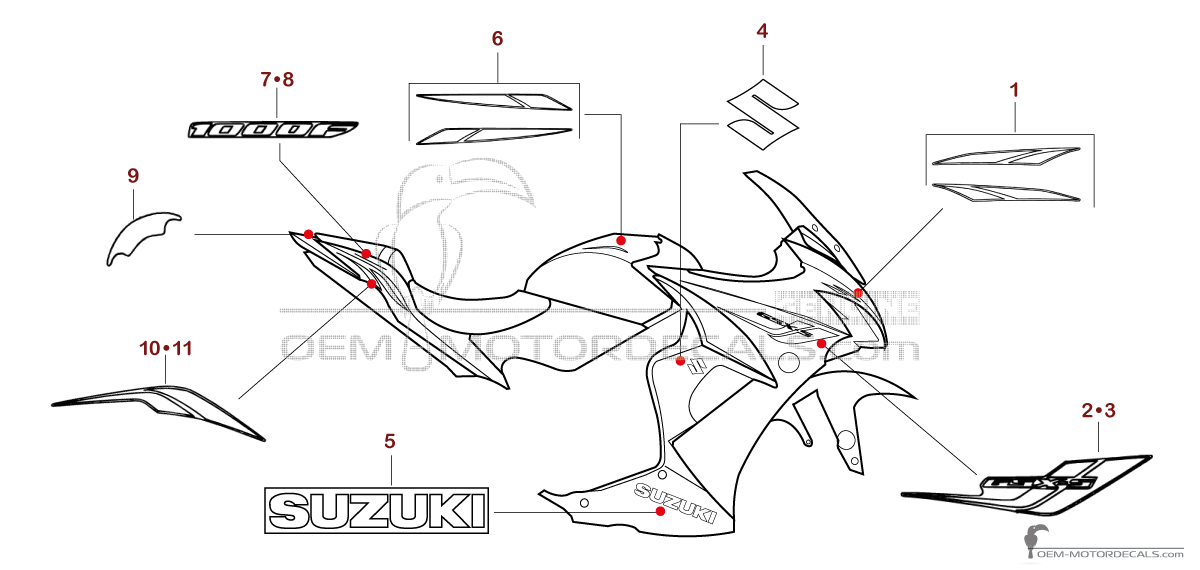 Decals for Suzuki GSXS1000F 2019 - Blue • Suzuki OEM Decals Decals for Suzuki GSXS1000F 2019 - Blue • Suzuki OEM Decals
