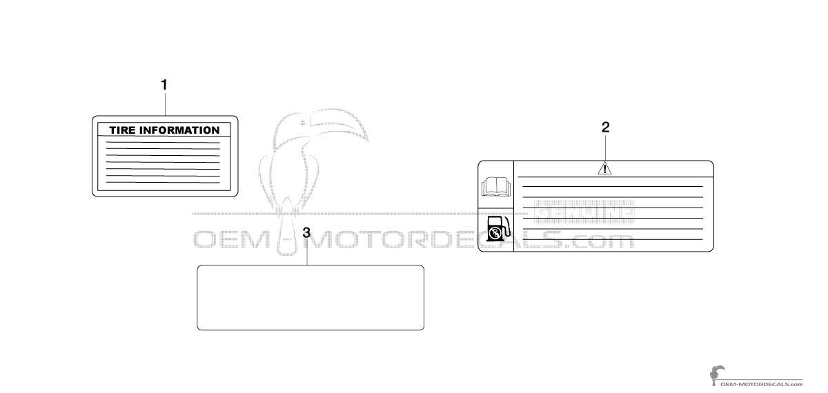 Stickers voor Yamaha FZ1N - Voorzichtigheid labels • Yamaha OEM Stickers