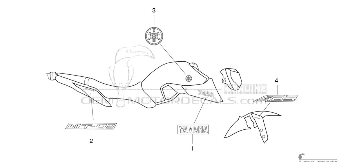 Decals for Yamaha MT09 2014 - Orange • Yamaha OEM Decals Decals for Yamaha MT09 2014 - Orange • Yamaha OEM Decals