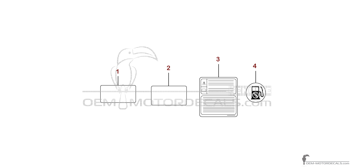 Decals for Yamaha MT-125 2015 - Caution labels • Yamaha OEM Decals