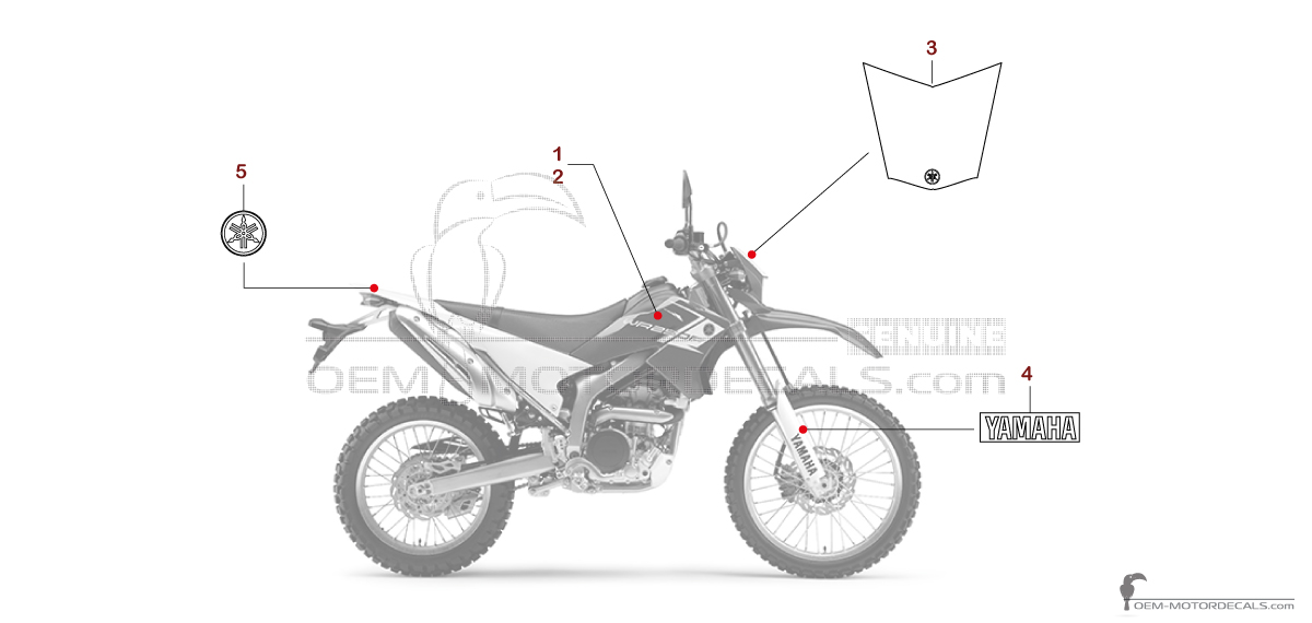 Naklejki do Yamaha WR250R 2013 - Niebieski • Yamaha Naklejki OEM