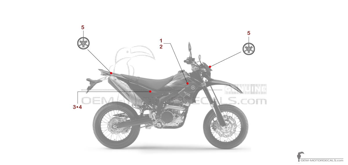 Decals for Yamaha WR250X 2010 - Black • Yamaha OEM Decals Decals for Yamaha WR250X 2010 - Black • Yamaha OEM Decals