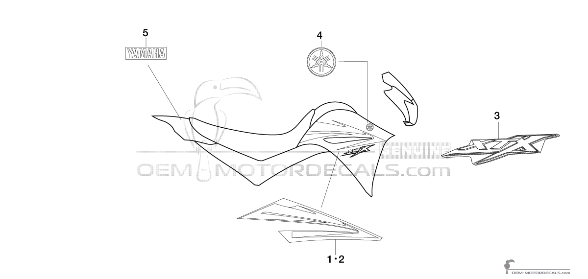 Autocollants pour Yamaha XT660X 2006 - Noir • Yamaha Autocollants OEM Autocollants pour Yamaha XT660X 2006 - Noir • Yamaha Autocollants OEM